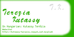 terezia kutassy business card