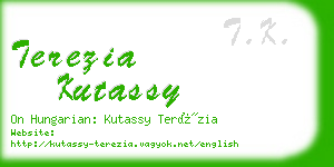 terezia kutassy business card